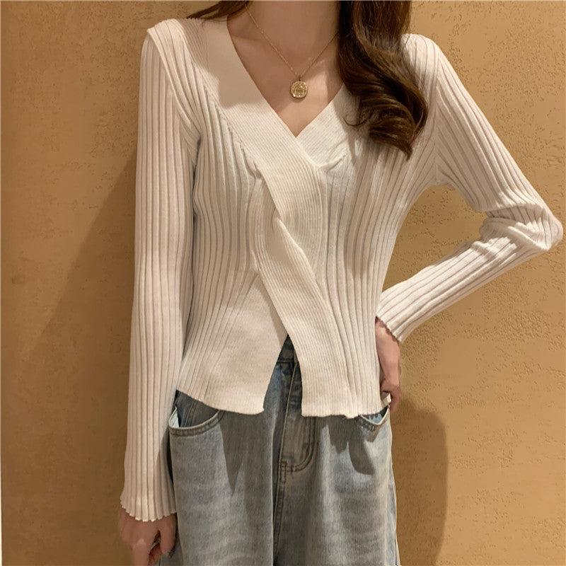 Design cross knit sweater - Amazitshop