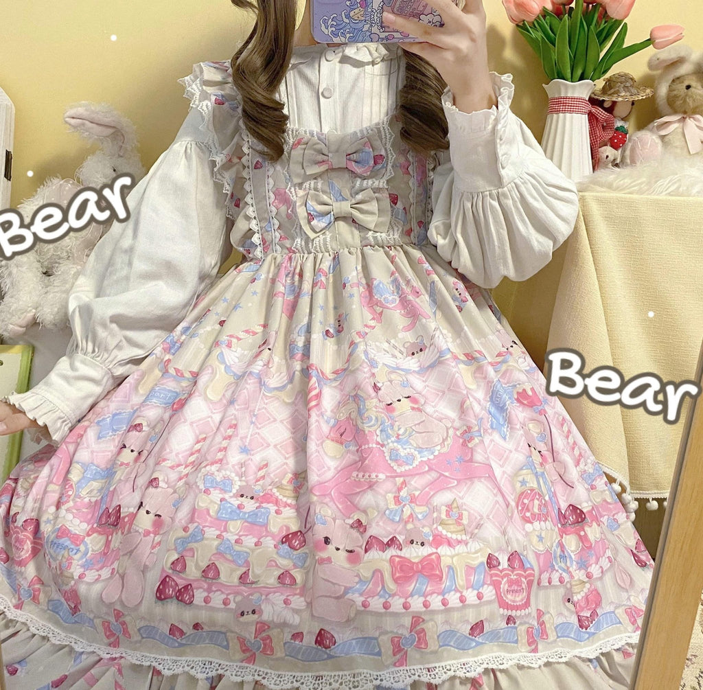 Dessert Party Suspenders Jsk Summer Dress - Amazitshop