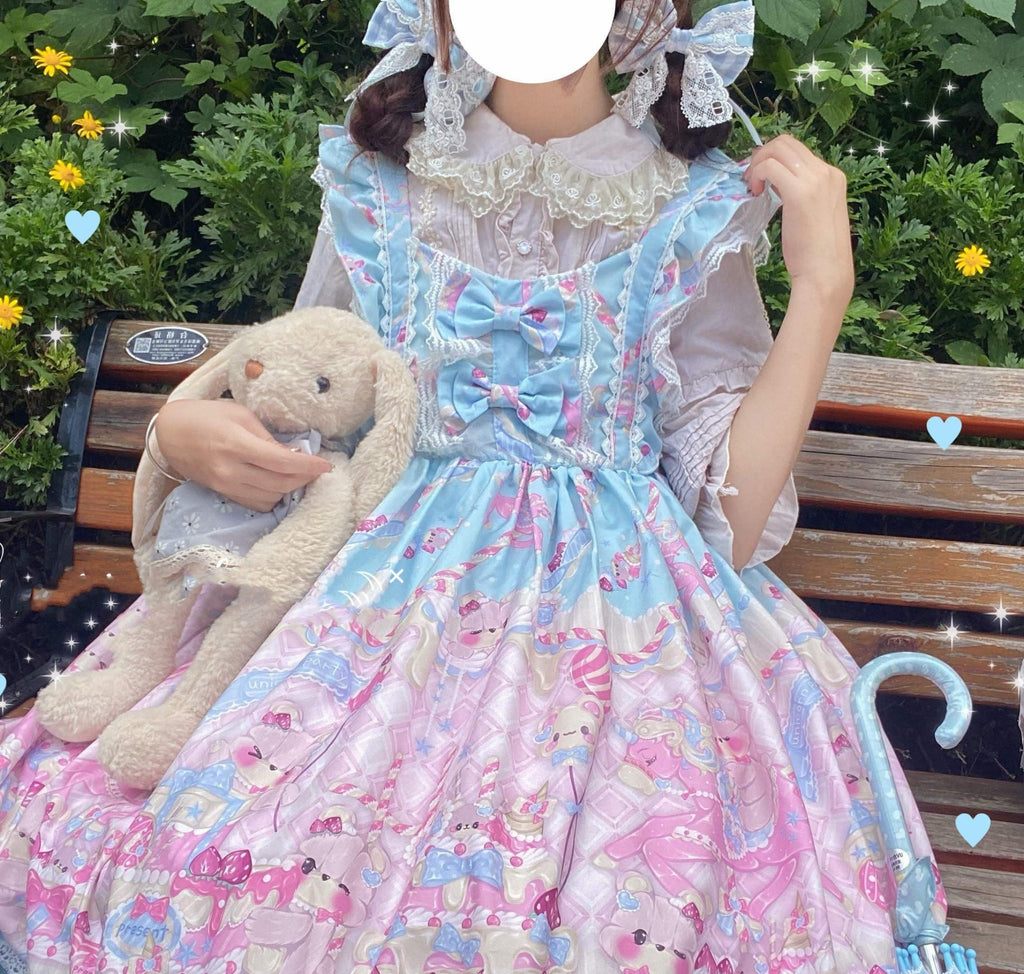 Dessert Party Suspenders Jsk Summer Dress - Amazitshop