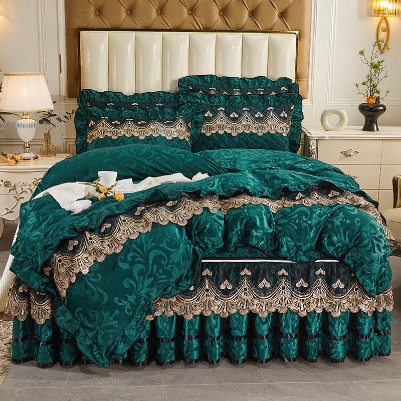 Detachable Bedding Four - piece Duvet Cover Bed Skirt - Amazitshop