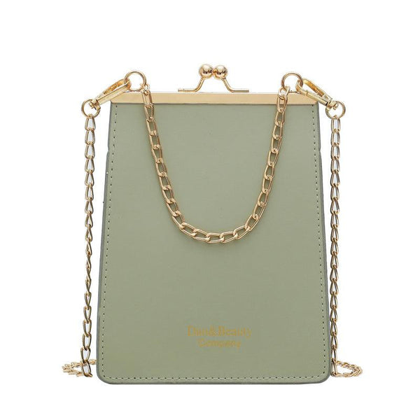 Diagonal Mobile Phone Bag Korean Casual Ladies Wallet Large - capacity Chain Clip Buckle Shoulder Mini Bag - Amazitshop