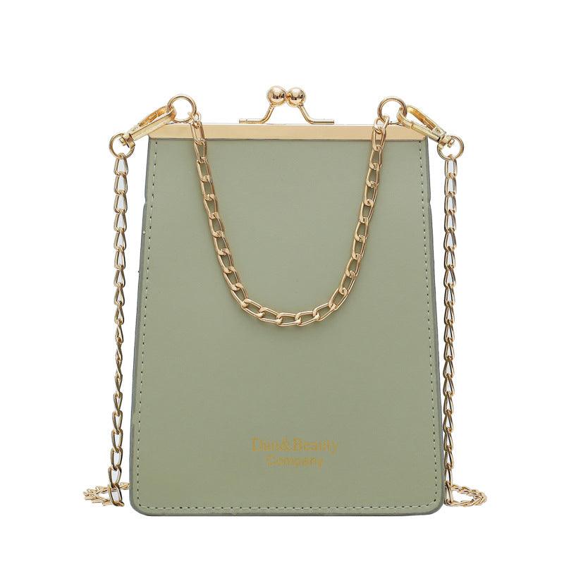 Diagonal Mobile Phone Bag Korean Casual Ladies Wallet Large - capacity Chain Clip Buckle Shoulder Mini Bag - Amazitshop