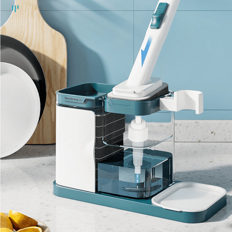 Disposable Brush Pot Dishwashing Brush Washing Pot Brush Cup Kitchen Cleaning Tools Long Handle Storage Wok Brush Kitchen Gadgets - Amazitshop