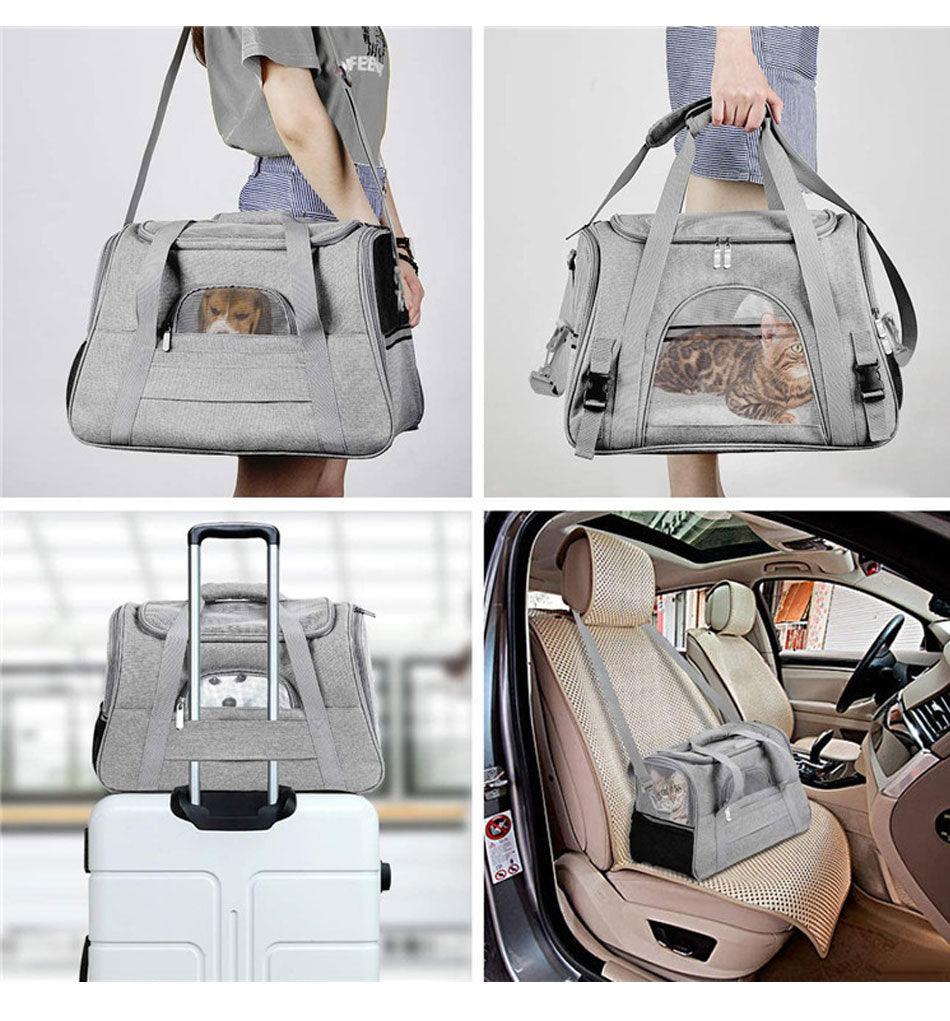 Dog Carrier Bags Portable Pet Cat Dog Backpack Breathable Cat Carrier Bag Airline Approved Transport Carrying For Cats Small New - Amazitshop
