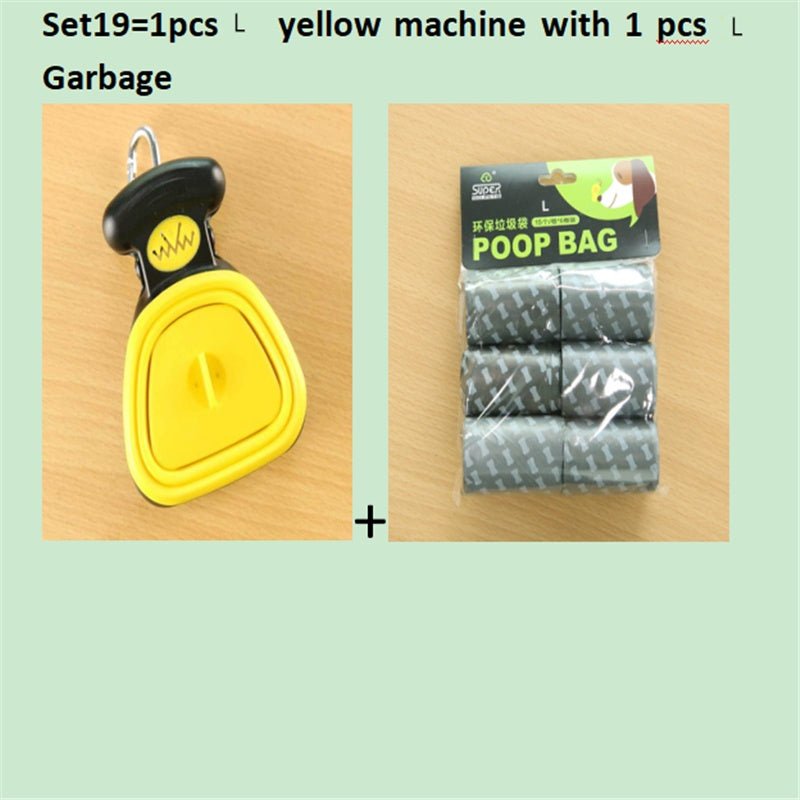 Dog Pet Travel Foldable Pooper Scooper With 1 Roll Decomposable bags Poop Scoop Clean Pick Up Excreta Cleaner Epacket Shipping - Amazitshop