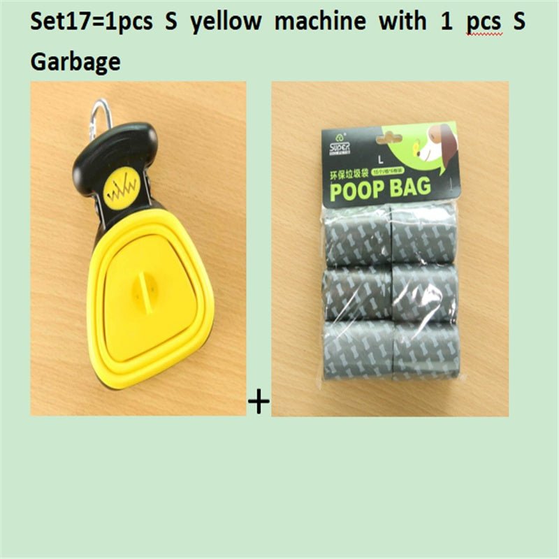 Dog Pet Travel Foldable Pooper Scooper With 1 Roll Decomposable bags Poop Scoop Clean Pick Up Excreta Cleaner Epacket Shipping - Amazitshop