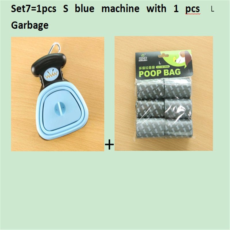 Dog Pet Travel Foldable Pooper Scooper With 1 Roll Decomposable bags Poop Scoop Clean Pick Up Excreta Cleaner Epacket Shipping - Amazitshop