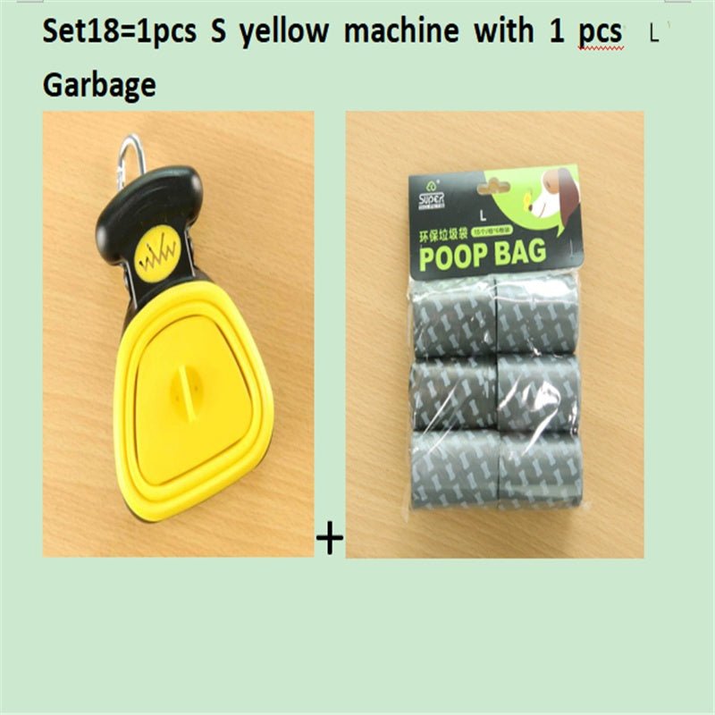 Dog Pet Travel Foldable Pooper Scooper With 1 Roll Decomposable bags Poop Scoop Clean Pick Up Excreta Cleaner Epacket Shipping - Amazitshop