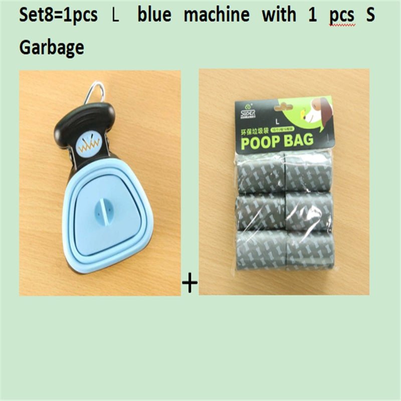Dog Pet Travel Foldable Pooper Scooper With 1 Roll Decomposable bags Poop Scoop Clean Pick Up Excreta Cleaner Epacket Shipping - Amazitshop