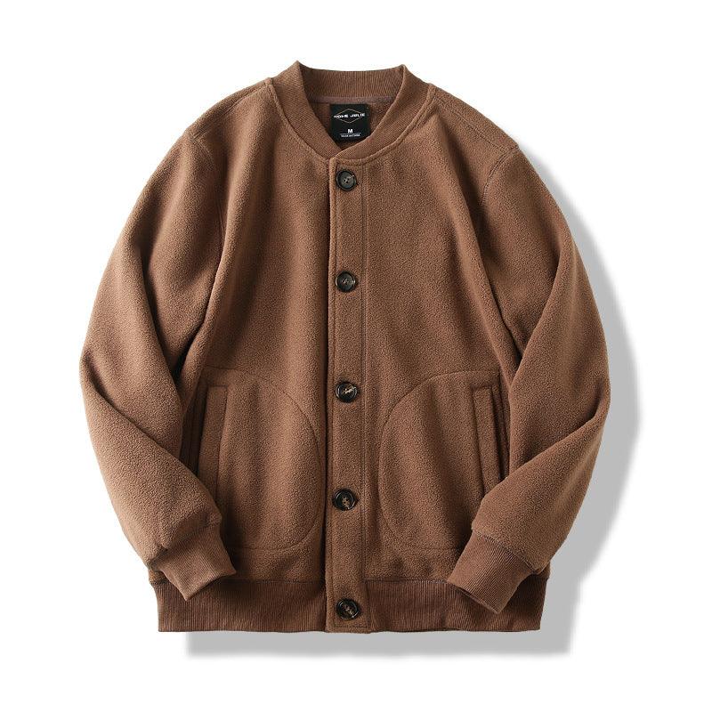 Double Sided Polar Fleece Solid Color Long Sleeve - Amazitshop