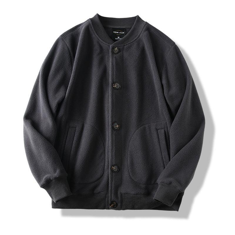 Double Sided Polar Fleece Solid Color Long Sleeve - Amazitshop