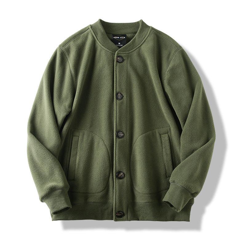 Double Sided Polar Fleece Solid Color Long Sleeve - Amazitshop