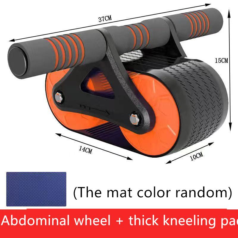 Double Wheel Abdominal Exerciser Women Men Automatic Rebound Ab Wheel Roller Waist Trainer Gym Sports Home Exercise Devices - Amazitshop