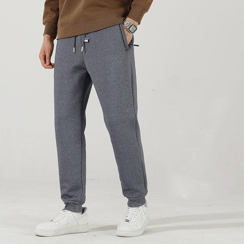 Drawstring Fleece - lined Windproof Soft Shell Casual Pants For Men - Amazitshop