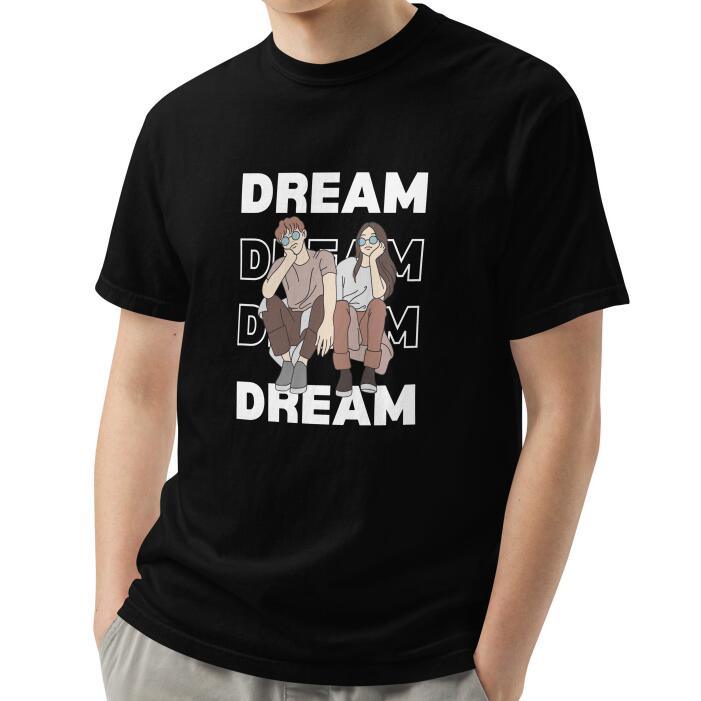 Dream Digital Printing Casual Round Neck Short Sleeves On European And American Universal T-shirts - Amazitshop