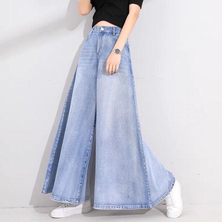 Drop Wide Leg Jeans Skirt Women - Amazitshop