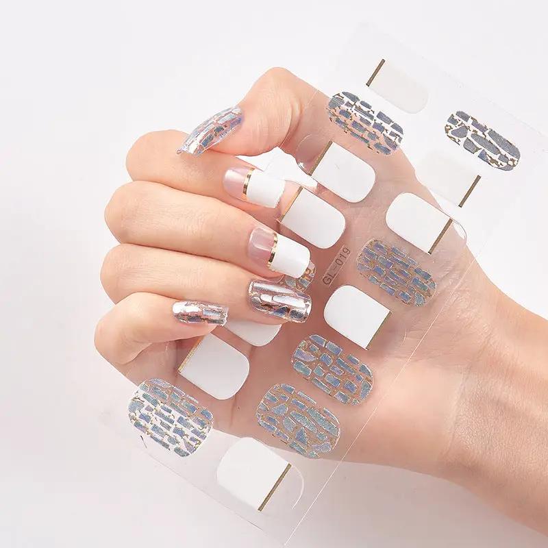Gilding Cat's Eye Letter Color Nail Sticker by amazitshop