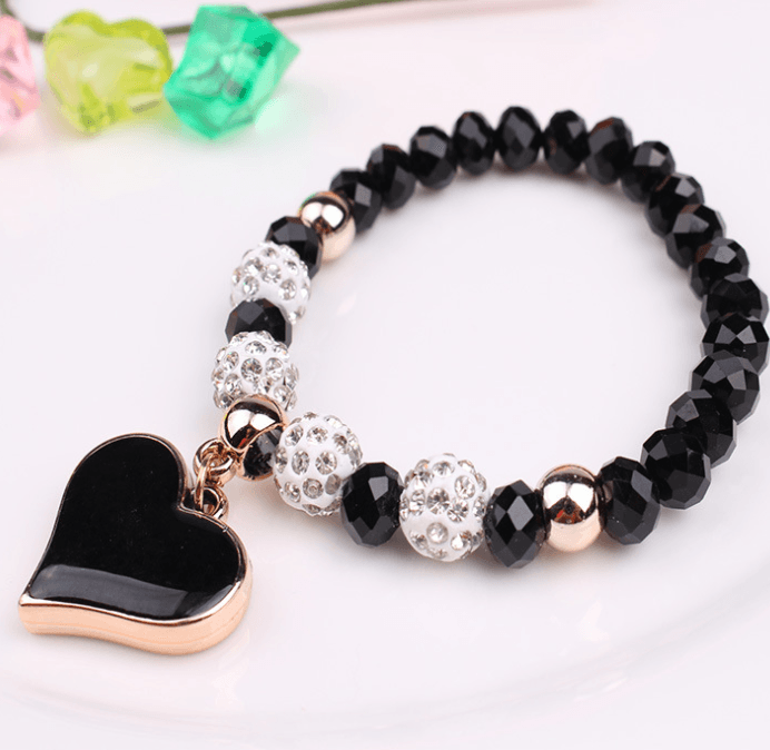Elastic Crystal Bracelet & Bangle Heart Bracelets - Amazitshop
