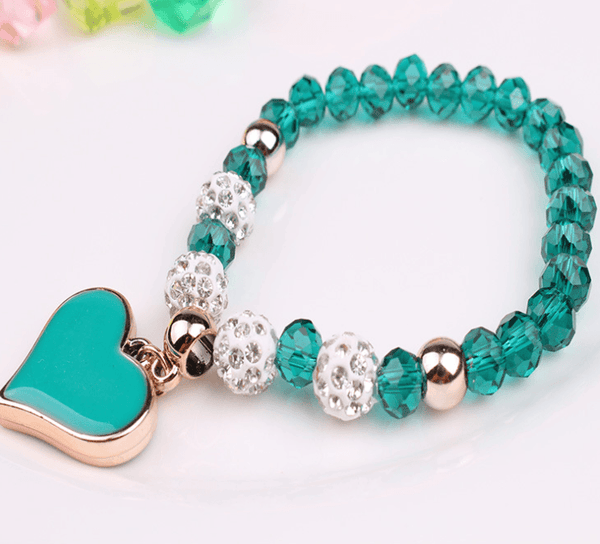 Elastic Crystal Bracelet & Bangle Heart Bracelets - Amazitshop