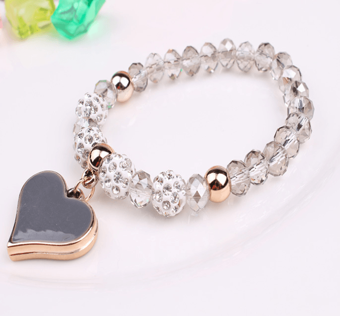 Elastic Crystal Bracelet & Bangle Heart Bracelets - Amazitshop
