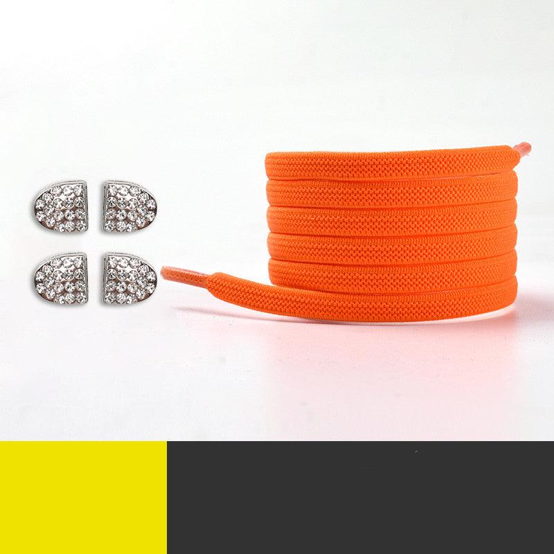 Elastic Tying - Free Shoelace Retainer Flat Color Shoelace Rope - Amazitshop