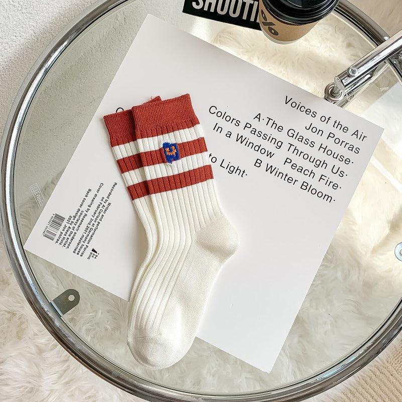 Embroidered Socks For Children With Double Stitches - Amazitshop