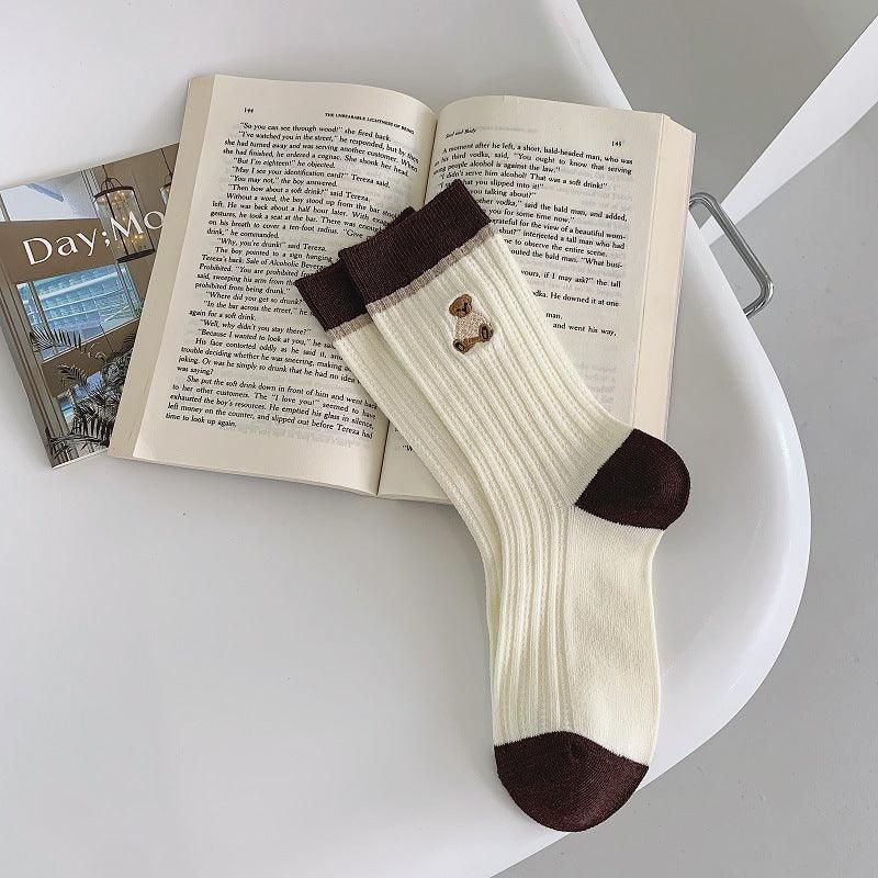 Embroidered Socks For Children With Double Stitches - Amazitshop