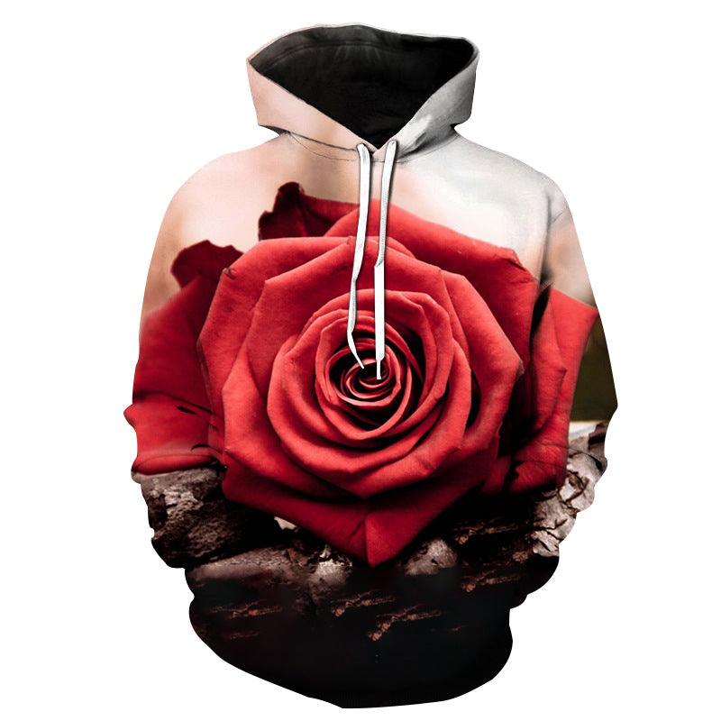 European And American Men's 3D Digital Printing Wolf Dog Hooded Sweater - Amazitshop