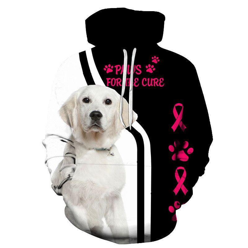 European And American Men's 3D Digital Printing Wolf Dog Hooded Sweater - Amazitshop