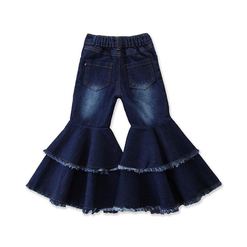 European And American Style Girls Kids Fashion Bell Bottom Pants - Amazitshop