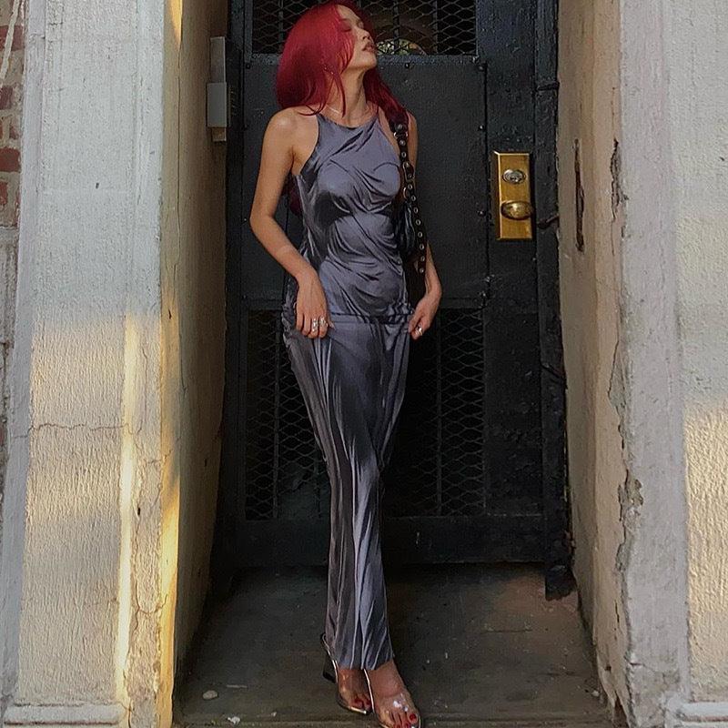 European And American Style Hot Girl Close - fitting Fashion Human Body Printing Slip Dress - Amazitshop