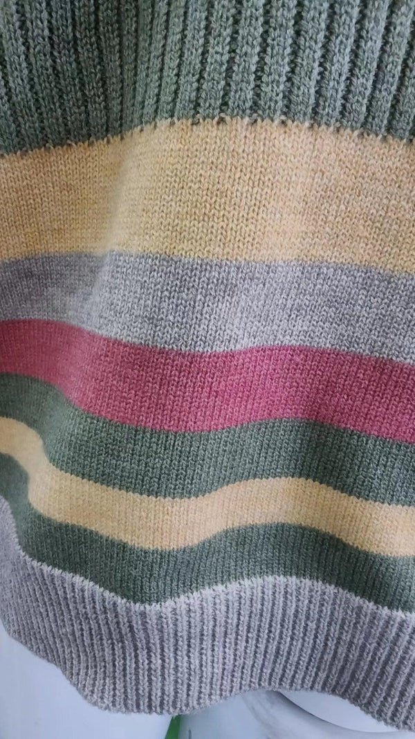 European And American Turtleneck Sweater Autumn And Winter Lapel Color Matching Knitted - Amazitshop