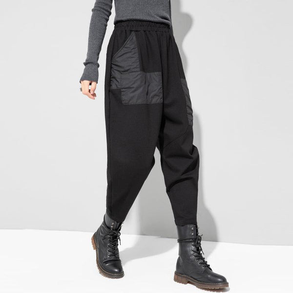 European Casual Pants Women Spring New Cropped Pants Women Loose - Amazitshop