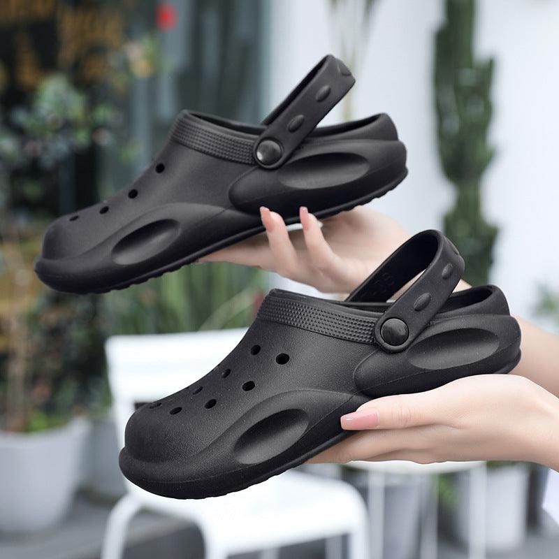 EVA Hole Shoes Beach Casual Baotou Sandals Non - slip Garden Clogs Shoes - Amazitshop