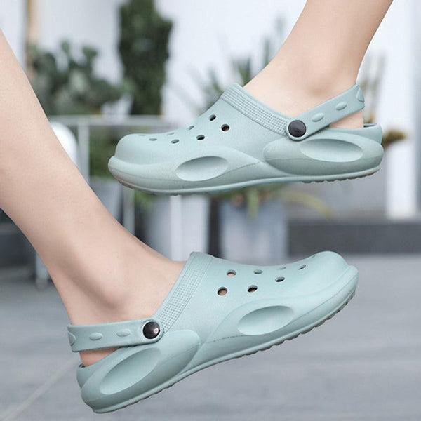 EVA Hole Shoes Beach Casual Baotou Sandals Non - slip Garden Clogs Shoes - Amazitshop