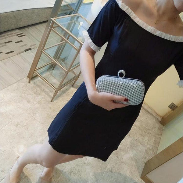 Evening Clutch Bags Diamond - Studded Evening Bag With Chain Shoulder Bag - Amazitshop