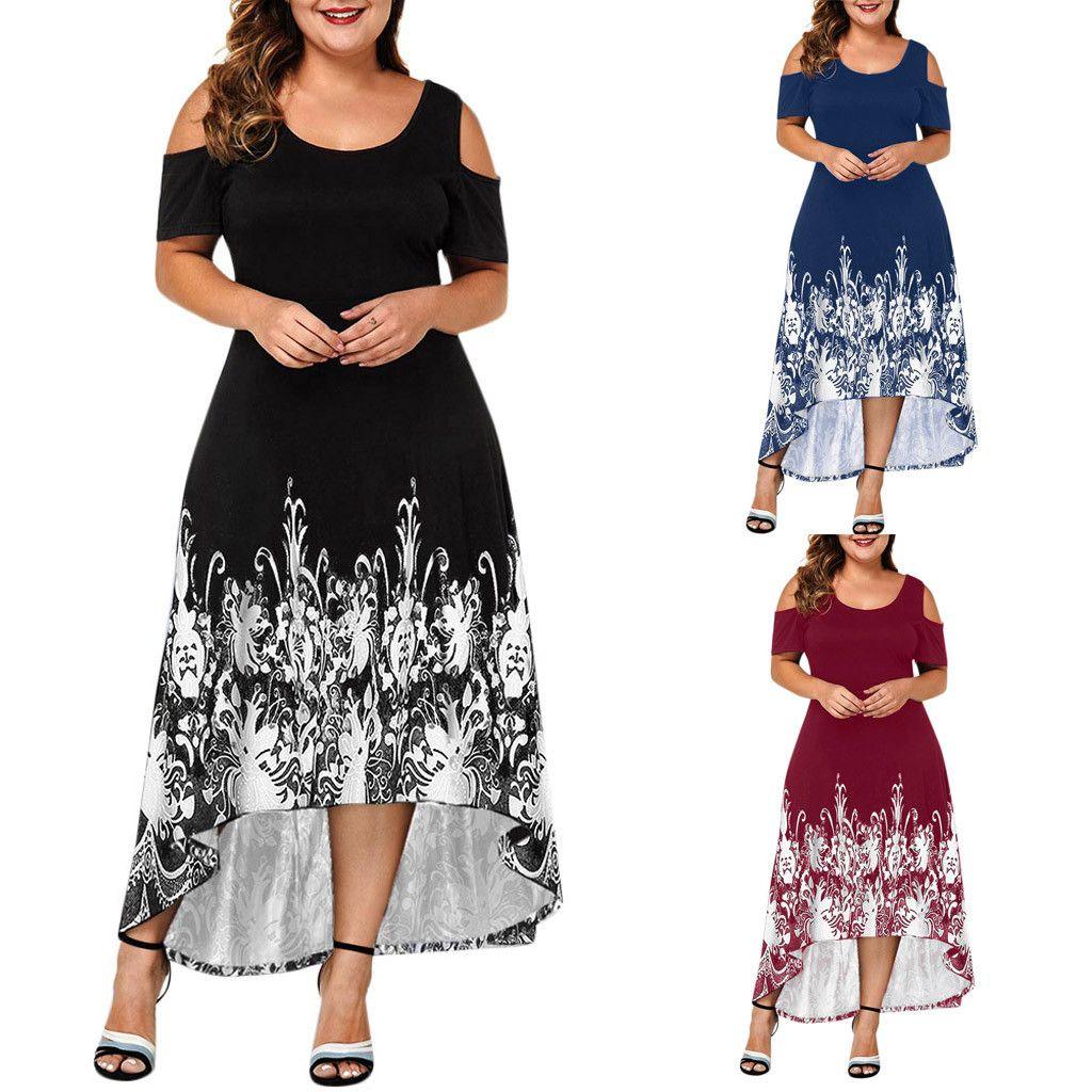 Evening Party Summer Plus Size Maxi Dress Women XL Short - Amazitshop