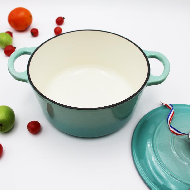 Export LINTORE cast iron enamel pot 23cm healthy uncoated stew pot Mummy pot soup health pot - Amazitshop