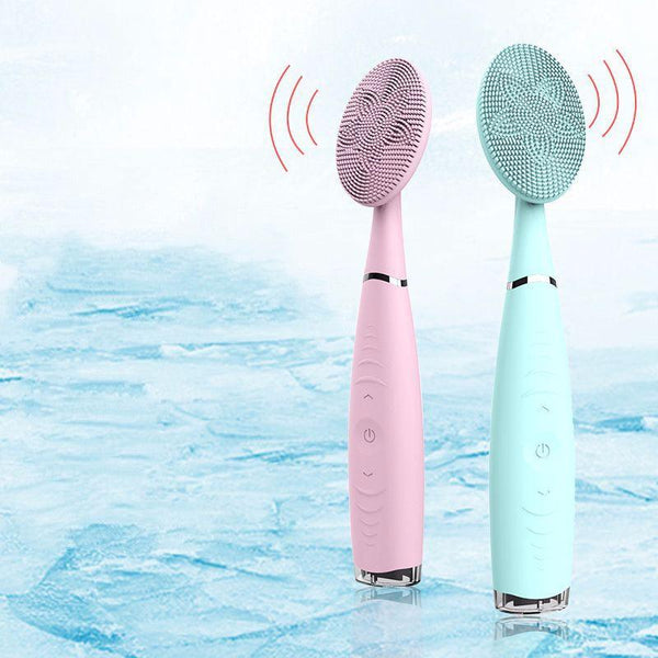 Facial Cleansing Brush Waterproof Silicone Cleansing Tool Portable Electric Handheld Facial Cleaning Brush Mini Pore Cleaner - Amazitshop