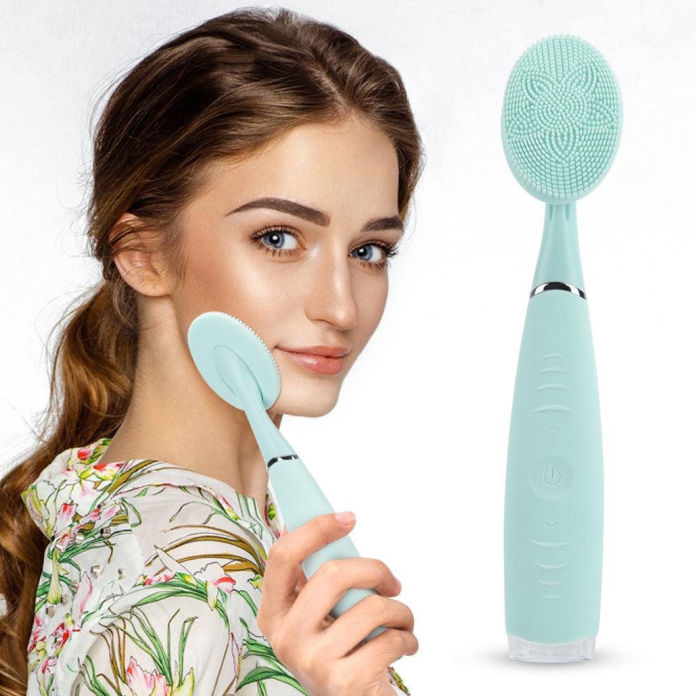 Facial Cleansing Brush Waterproof Silicone Cleansing Tool Portable Electric Handheld Facial Cleaning Brush Mini Pore Cleaner - Amazitshop
