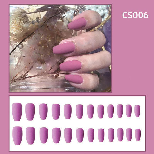 Fake Nails Wear Nails Autumn And Winter Frosted Personality Waterproof Ballet Nails - Amazitshop