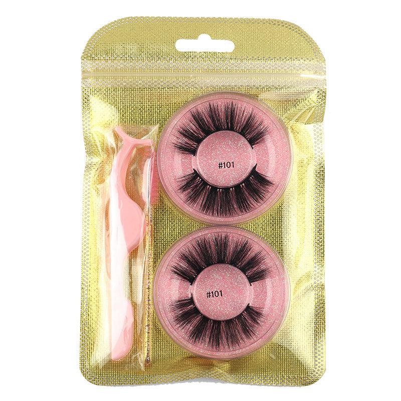 False Eyelashes Mink Hair Natural Bushy Round Set Beauty Tools - Amazitshop