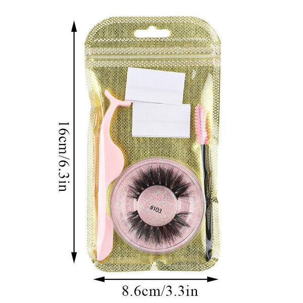 False Eyelashes Mink Hair Natural Bushy Round Set Beauty Tools - Amazitshop