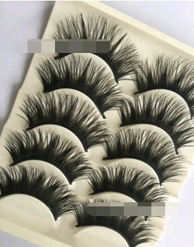 False eyelashes, thick cross section, five pairs of eyelashes - Amazitshop
