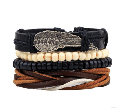 Fashion Beaded Leather Bracelets And Bracelets - Amazitshop