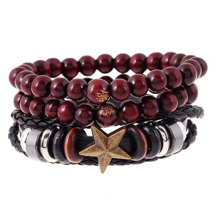 Fashion Beaded Leather Bracelets And Bracelets - Amazitshop