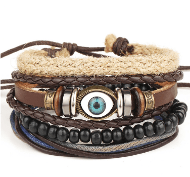 Fashion Beaded Leather Bracelets And Bracelets - Amazitshop