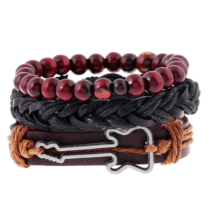 Fashion Beaded Leather Bracelets And Bracelets - Amazitshop