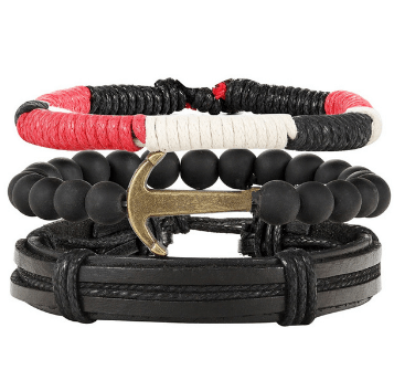 Fashion Beaded Leather Bracelets And Bracelets - Amazitshop