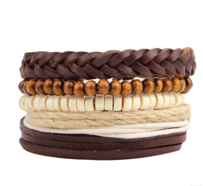 Fashion Beaded Leather Bracelets And Bracelets - Amazitshop